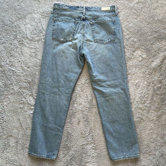 AG Adriano Goldschmied The Isabelle High Rise Straight Crop Distressed Jeans 31R - Picture 10 of 11